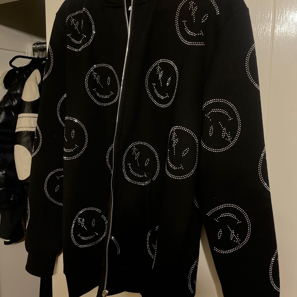 Smiley Face full zip hoodie